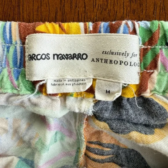 Marcos Navarro for Anthropologie Flannel Sleep Pants Animal Print Colorful, M - Picture 11 of 14
